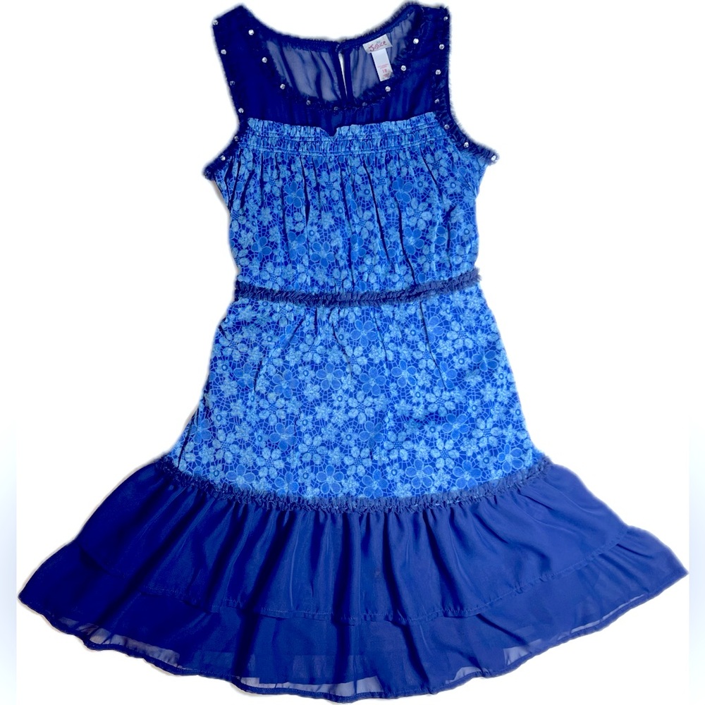 Justice Blue Dress- Girls 18 / Adult Petite